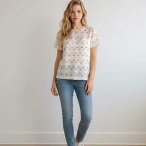 Marc by Marc Jacobs Cherry Print Lace Blouse